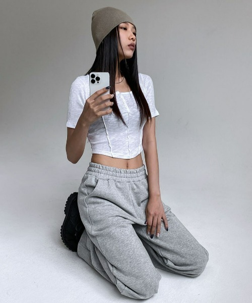 「BLACKUP」 スウェットパンツ FREE グレー レディース_画像7