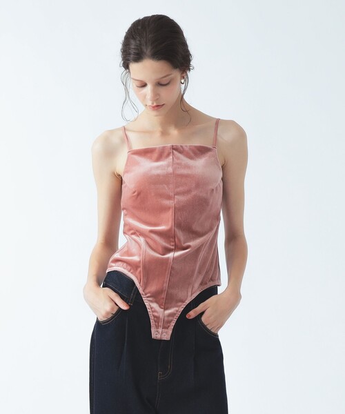 Fetico キャミソール ベロア ボディスーツ Ray BEAMS（レイ ビームス） tシャツ ベロア ボディスーツ