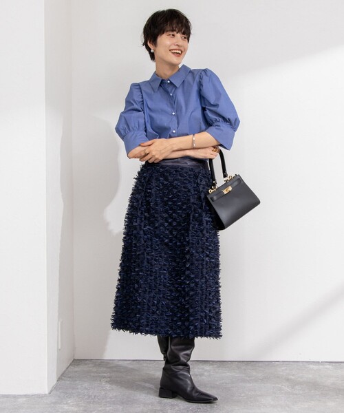 「NOLLEY'S」 半袖ブラウス 38 ブルー レディース_画像3