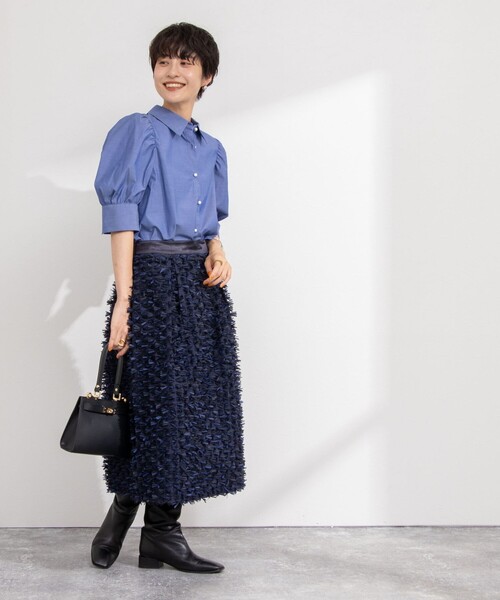 「NOLLEY'S」 半袖ブラウス 38 ブルー レディース_画像5