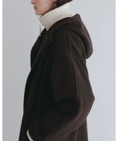 anuke（アンヌーク） ステンカラーコート コート Wool Hoodie Coat