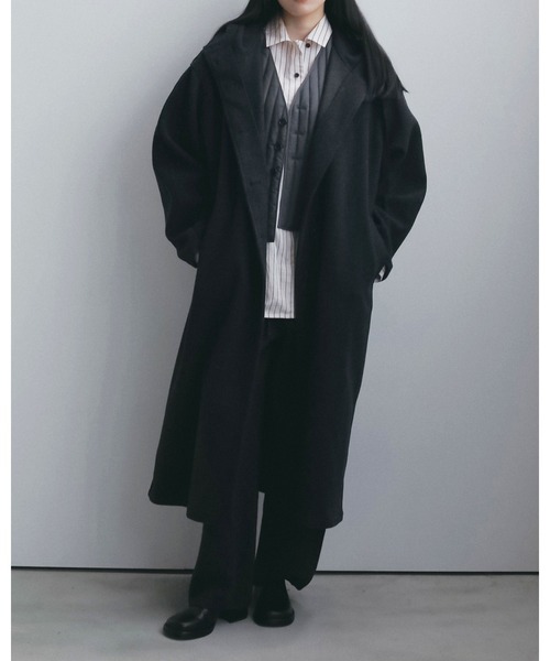 anuke（アンヌーク） ステンカラーコート コート Wool Hoodie Coat