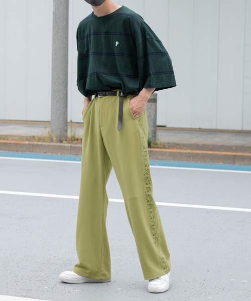 *Sandro* フラワークロシェフレアパンツ セール】フラワー刺繍フレアパンツ（その他パンツ）｜Perushu