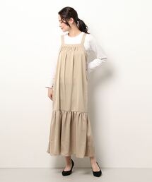 STYLEBLOCK ワンピース サテンギャザーキャミワンピース