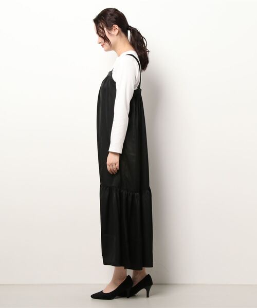 STYLEBLOCK ワンピース サテンギャザーキャミワンピース