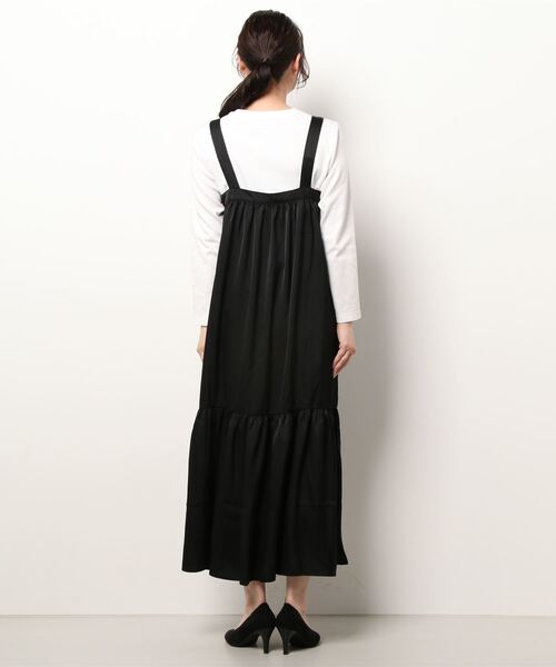 STYLEBLOCK ワンピース サテンギャザーキャミワンピース