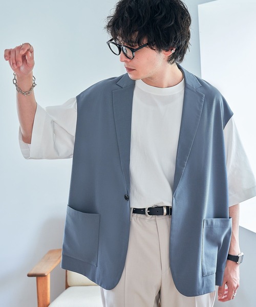 ベスト サマーTRストレッチ/テーラーカラージレベスト5,940円