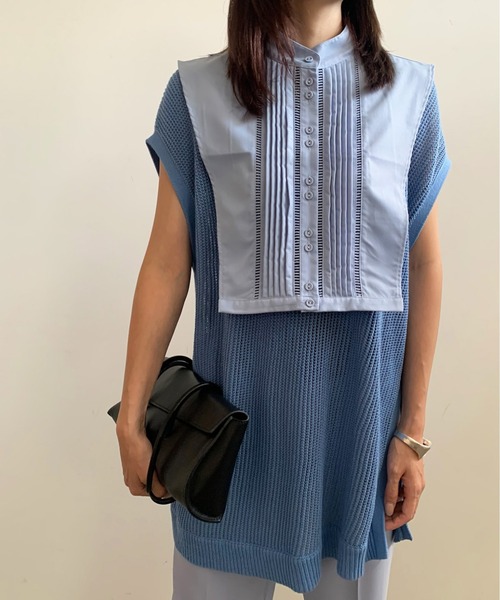 Ameri VINTAGE - 23日まで☆COLLAR SET MESH TOPアイボリー(タグ付き) Ameri VINTAGE - 23日まで☆COLLAR SET MESH TOPアイボリー(タグ