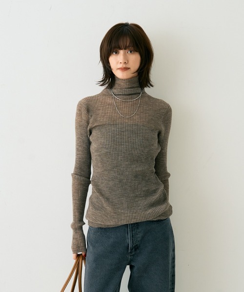 Rouge vif（ルージュ ヴィフ） ニット セーター シアータートルネック