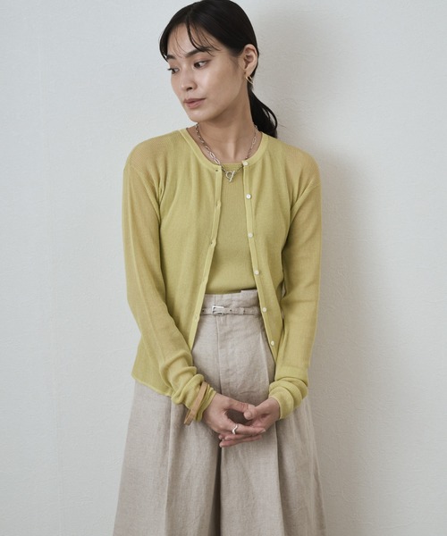 最安値 Audrey and John Wad カーディガン シアーリブニット トップス