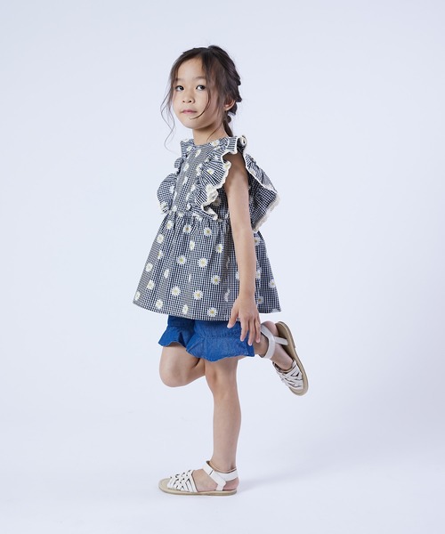 la poche biscuit チュニック 袖フリルチュニック キッズ 子供服