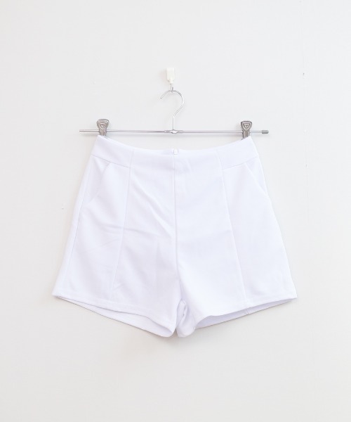 shopnikoniko パンツ ハイウエスト ショートパンツ 短パン