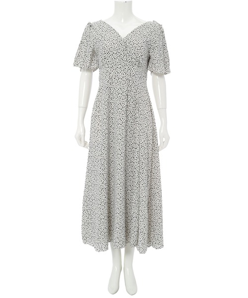 fifth ワンピース 小花柄カシュクールロングワンピース