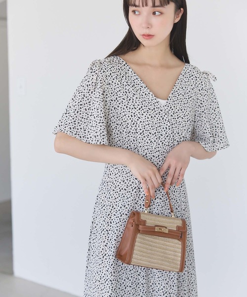 fifth ワンピース 小花柄カシュクールロングワンピース