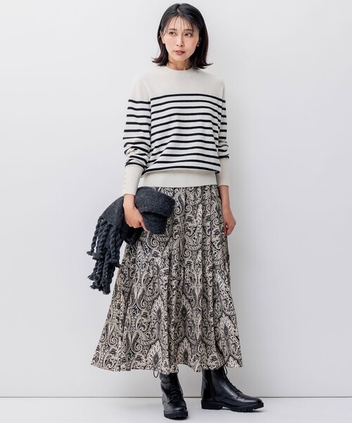 23区【洗える】ピュアカシミヤ ボーダー ニット 23区｜【洗える】ピュアカシミヤ ボーダー ニット | Rakuten