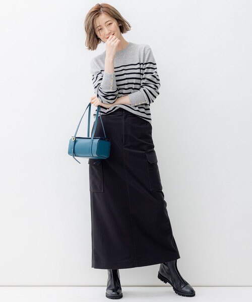 23区 ニット セーター 「洗える」ピュアカシミヤ ボーダー