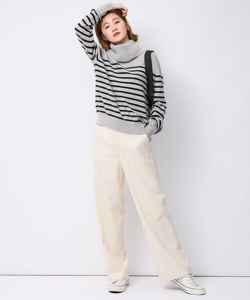 23区【洗える】ピュアカシミヤ ボーダー ニット 23区 ニット セーター 「洗える」ピュアカシミヤ ボーダー