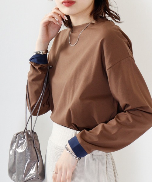 tシャツ a.n.l プルオーバーバイカラートップス レディース tシャツ a.n.l プルオーバーバイカラートップス レディース