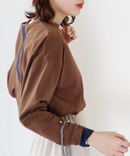 tシャツ a.n.l コットンプルオーバーバイカラートップス