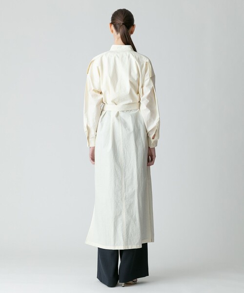 allureville シャツワンピース 綿ナイロンタンブラーワンピース