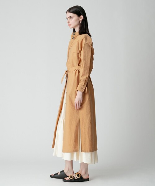allureville ナイロンシャツワンピース ネイビー 半袖 20242614030_ad85f216a237c301c9