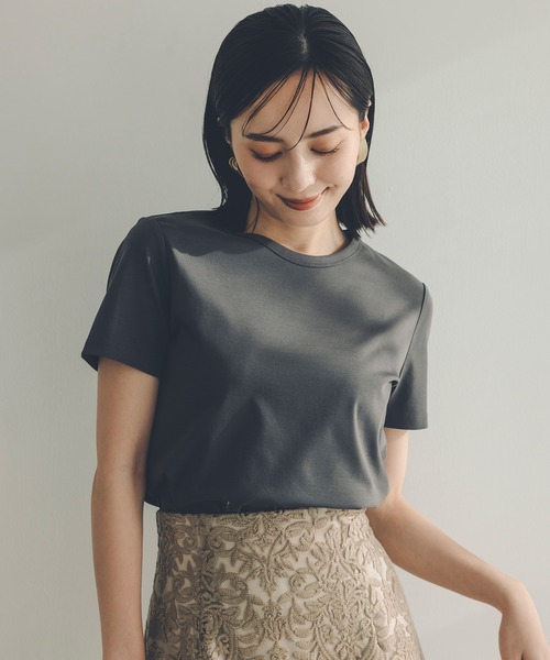 【新品未使用】anuans シルクタッチコットンUネックT ピンク Mサイズ anuans｜シルクタッチコットンUネックT | Rakuten Fashion(楽天