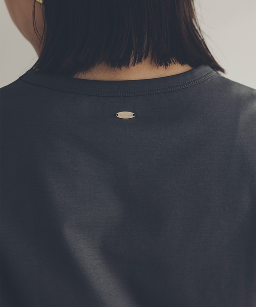 anuans tシャツ シルクタッチコットンスリムフィットT