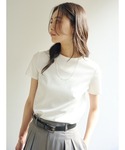 tシャツ 半袖 シルクタッチコットンスリムフィ...の詳細画像1