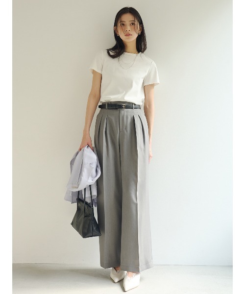 anuans（アニュアンス） tシャツ シルクタッチコットンスリムフィットT