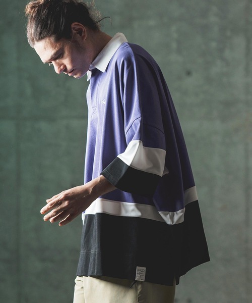 ラガーシャツ セール】mhs2184- Oversized rugby shirt ラガーシャツ（シャツ