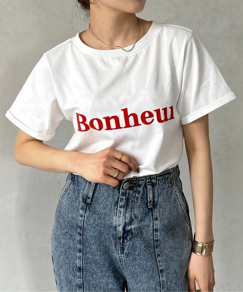 tシャツ RML フロッキープリントTシャツ レディース Ranan｜フロッキープリントロゴTシャツ | Rakuten Fashion(楽天