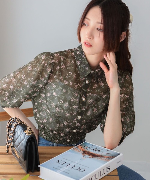 ピンクハウス　花柄レース装飾 半袖クロップドトップス　値下げしました！ PINK HOUSE #snc ピンクハウス PINKHOUSE セットアップ