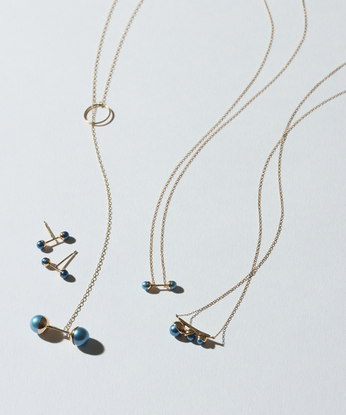 Lilas ネックレス インディゴパール6mmバーモチーフYネックレス K10