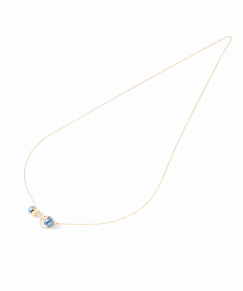 Lilas ネックレス インディゴパール6mmバーモチーフYネックレス K10