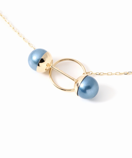 Lilas ネックレス インディゴパール6mmバーモチーフYネックレス K10