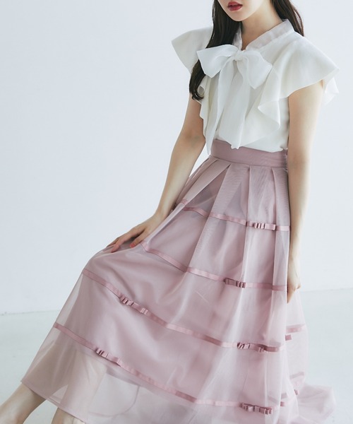 tocco closet（トッコ クローゼット） スカート デコレーションリボン 