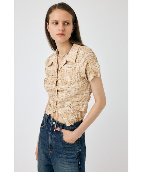 MOUSSY SHIRRING RIBBON シャツ moussy MOUSSY SHIRRING RIBBON シャツ ORG -ファッション通販 FASHION