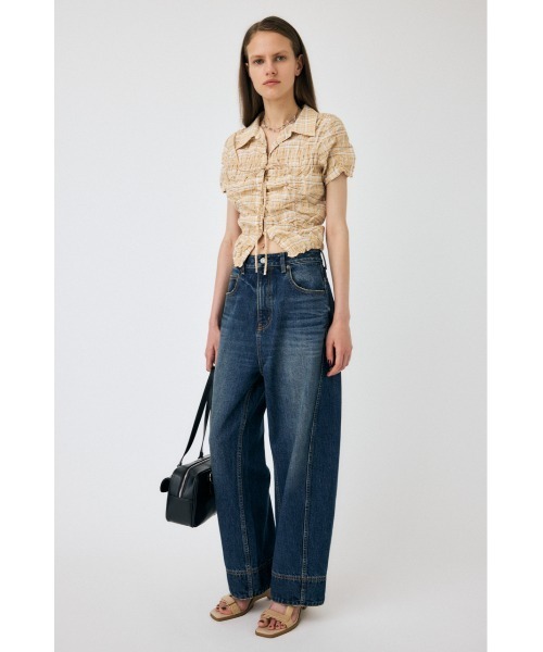 MOUSSY ブラウス シャツ SHIRRING RIBBON レディース : ZOZOTOWN