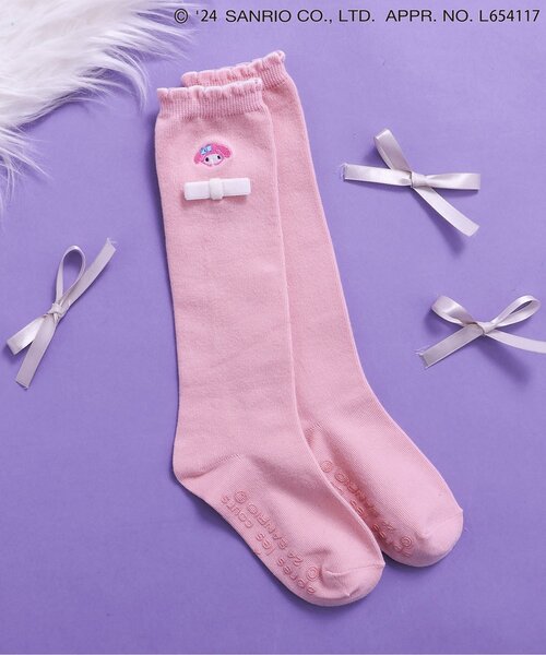 sanrio（サンリオ） 靴下 マイメロディ・クロミ/リボンハイソックス