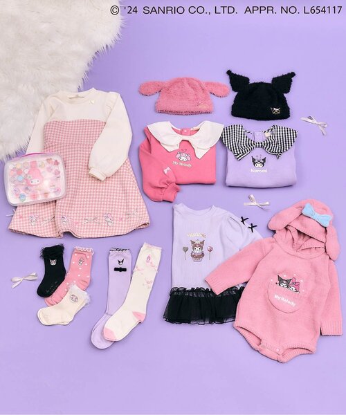 sanrio（サンリオ） 靴下 マイメロディ・クロミ/リボンハイソックス
