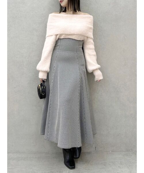 dazzlin シャギーオフショルニットプルオーバー dazzlin ニット セーター シャギーオフショルニットプルオーバー