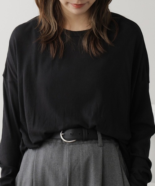 tシャツ R.P.miller/ミラー Sheer Crew L/S tee シア―トップス レディース