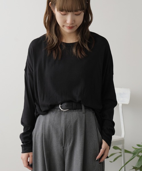 tシャツ R.P.miller/ミラー Sheer Crew L/S tee シア―トップス レディース Robert P. Miller tシャツ R.P.miller/ミラー Sheer Crew L/S