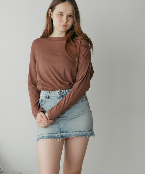 tシャツ R.P.miller/ミラー Sheer Crew L/S tee シア―トップス レディース R.P.miller/ミラー Sheer Crew L/S tee シア―トップス（Tシャツ