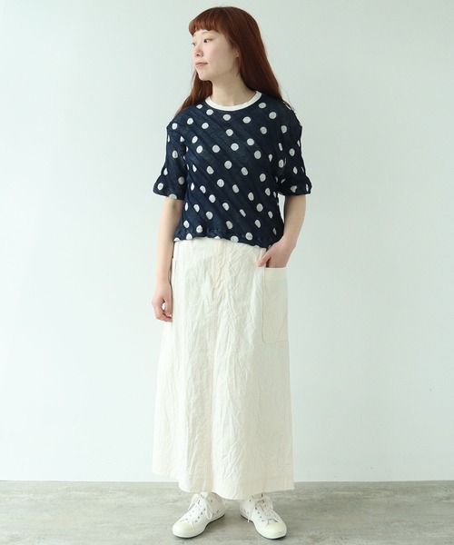 bulle de savon tシャツ ○Dot 接結ジャカード Tシャツ