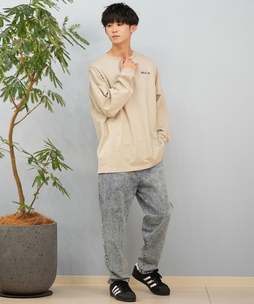 RVCA（ルーカ） tシャツ ロンTee/長袖Tシャツ ボックスロゴ オーバー