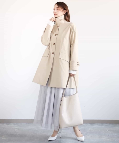 MK MICHEL KLEIN ステンカラーコート コート ミドル丈ステン