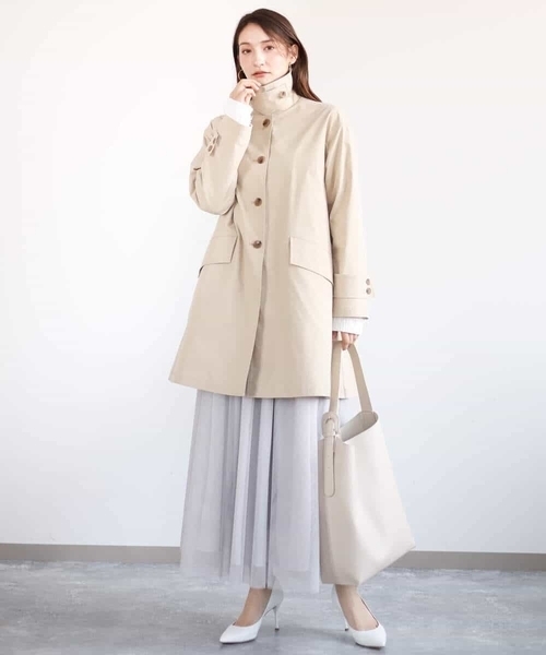 MK MICHEL KLEIN ステンカラーコート コート ミドル丈ステン