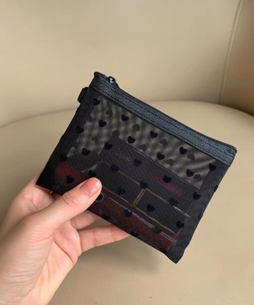 ポーチ スクエアハート柄ポーチBLACK(S) レディース : ZOZOTOWN Yahoo