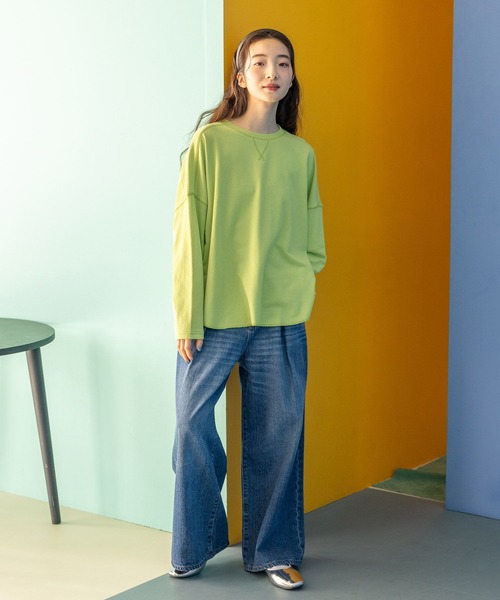 tシャツ 「SET」タンク付きオフショルプルオーバー レディース niko and… tシャツ ミニパイルステッチプルオーバー レディース